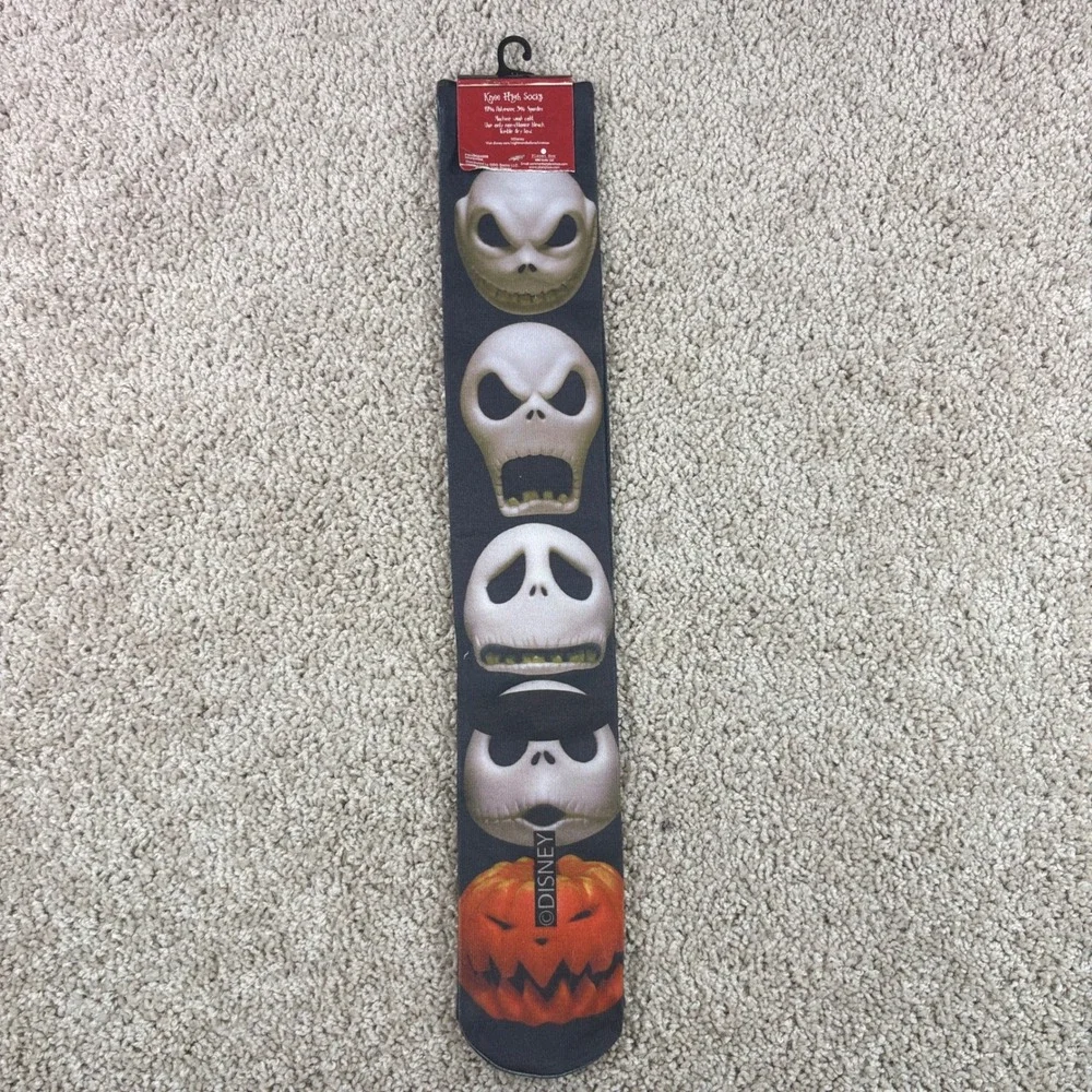Disney Nightmare Before Christmas Knee High Socks Womens 9-11 Jack Skellington